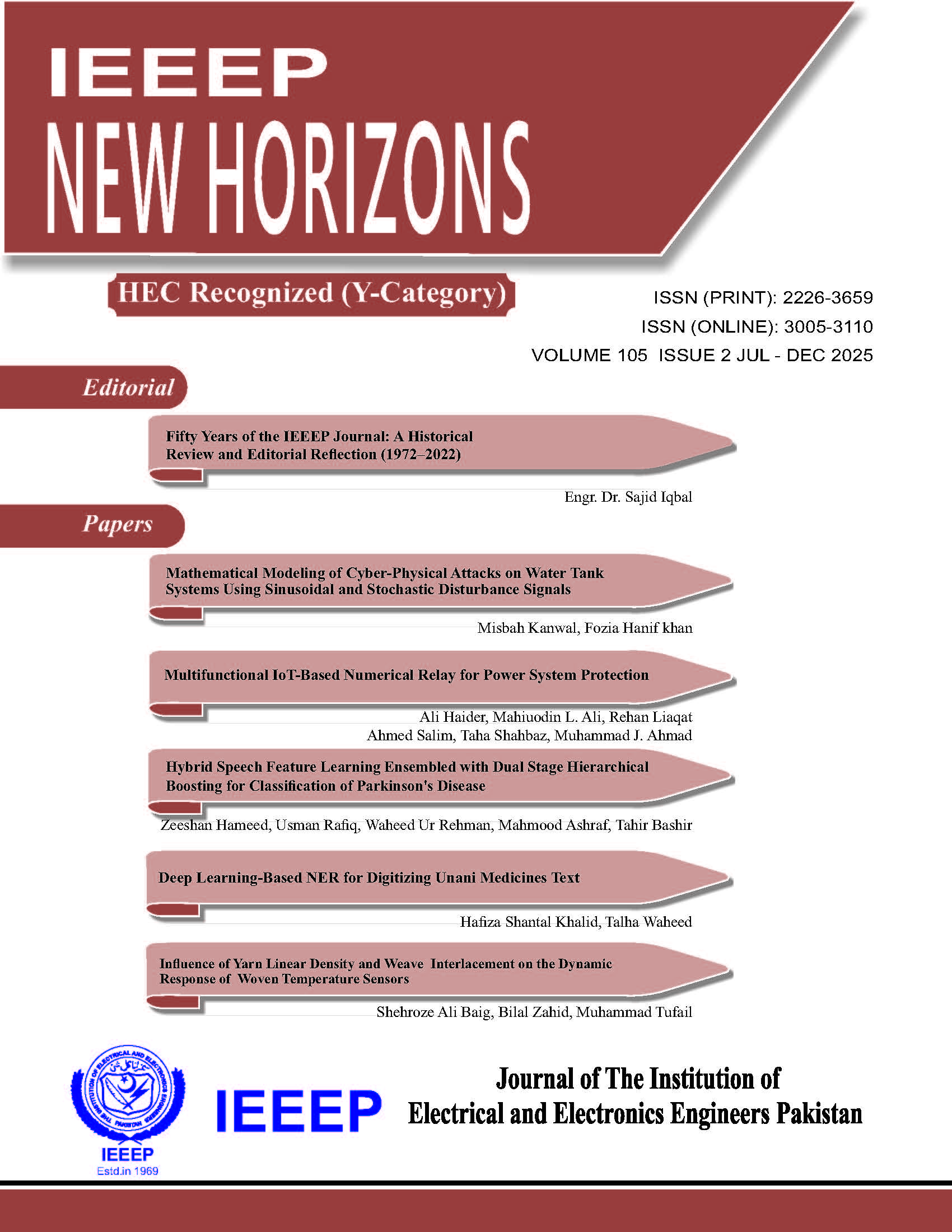 					View Vol. 105 No. 2 (2025): IEEEP NEW HORIZONS JOURNAL - JUL 2025 - DEC 2025
				